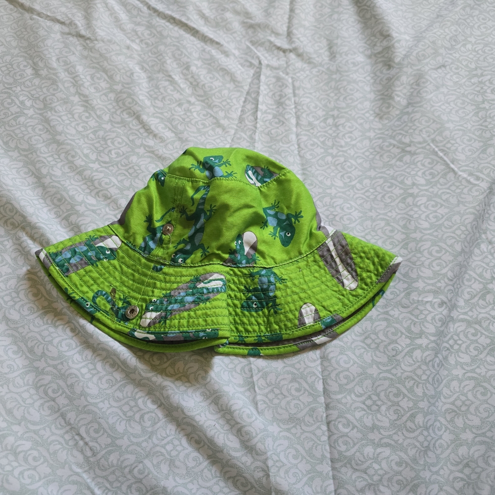 Green Frog Print Kids Bucket Hat+ Socks